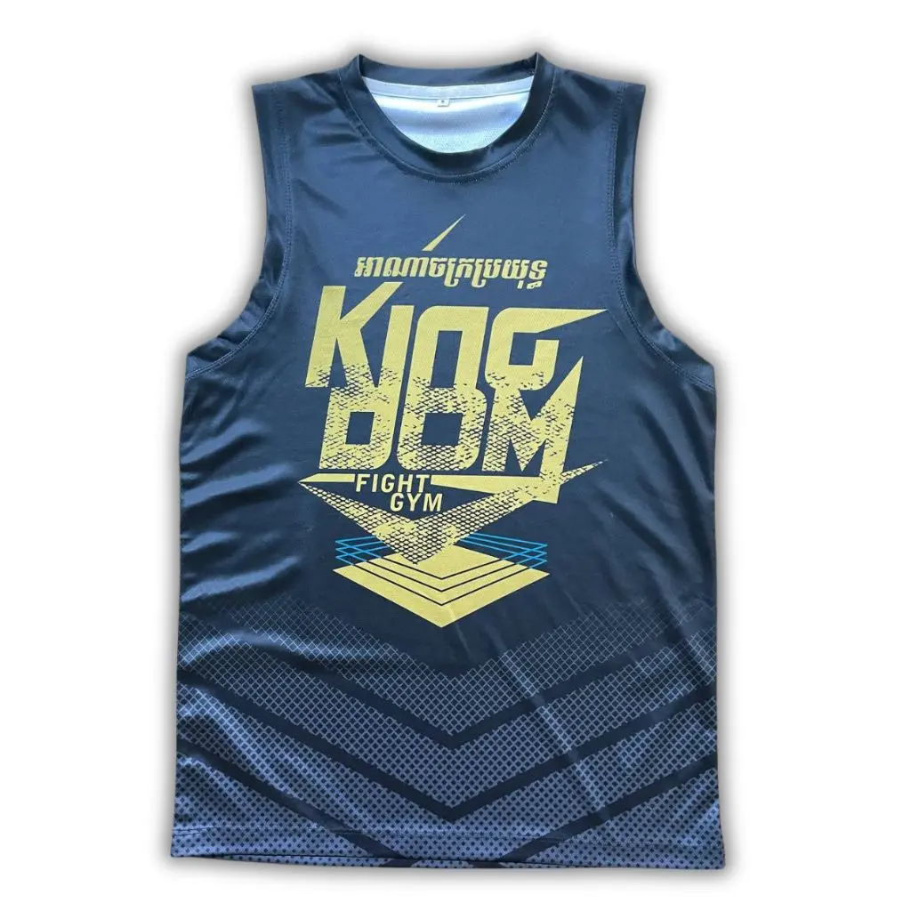 Kingdom Fight Gym Tank Top - Black/Yellow